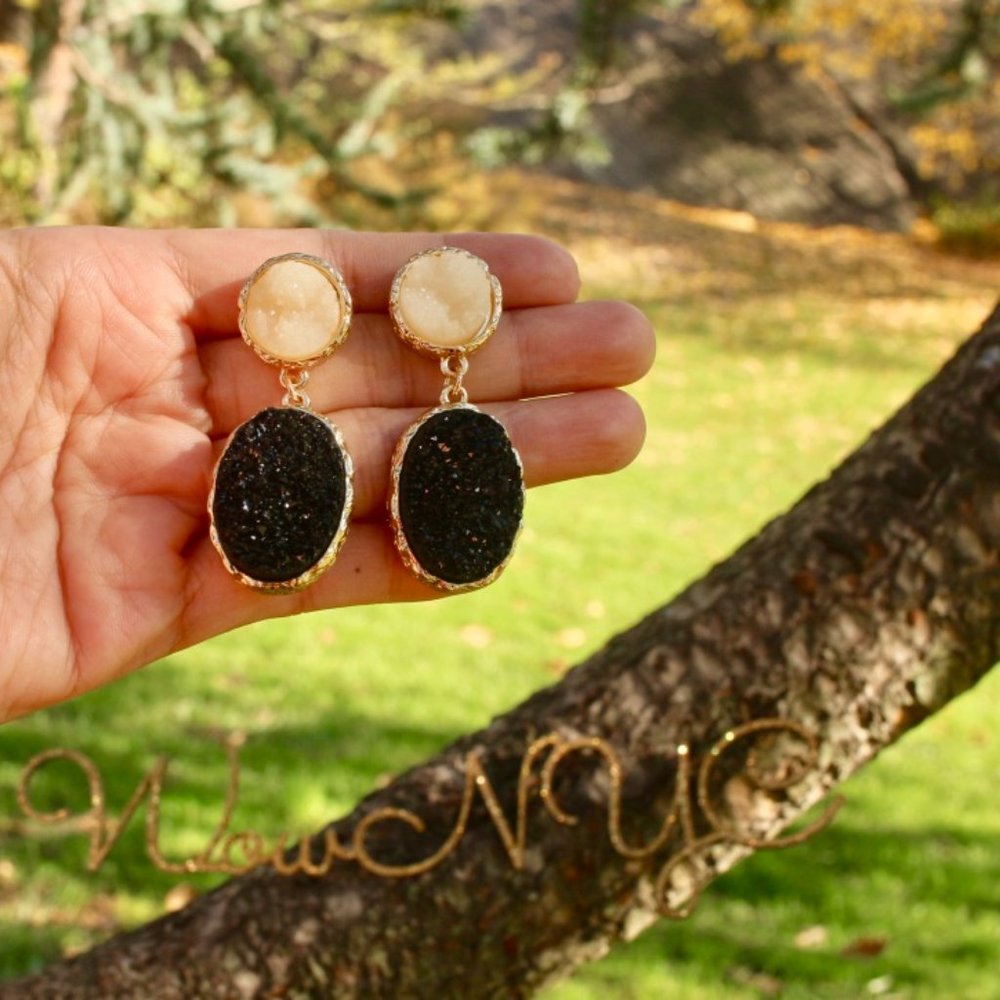 Anthropologie Druzy Quartz Earrings by BaubleBar - Picture 7 of 9